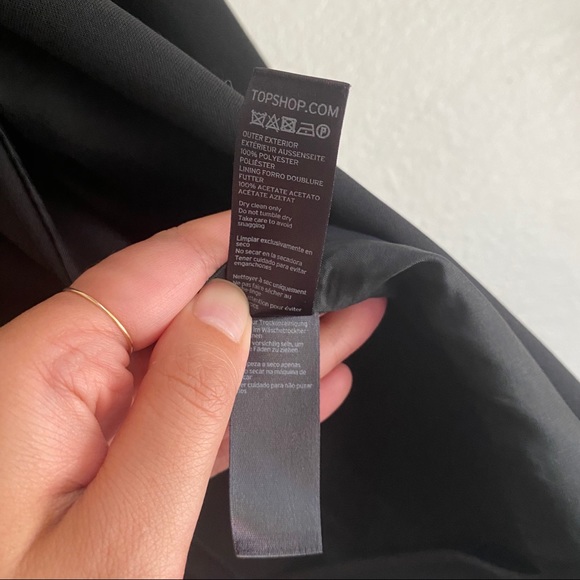 TOPSHOP black open lapel blazer SZ 2 - Picture 8 of 12